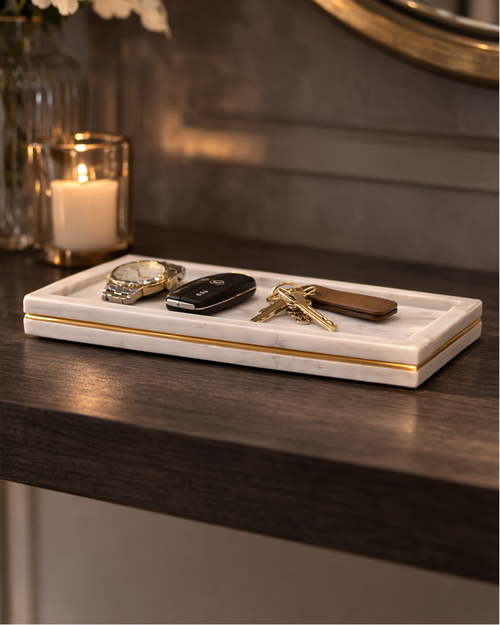 Aurelia Marble Tray (White)