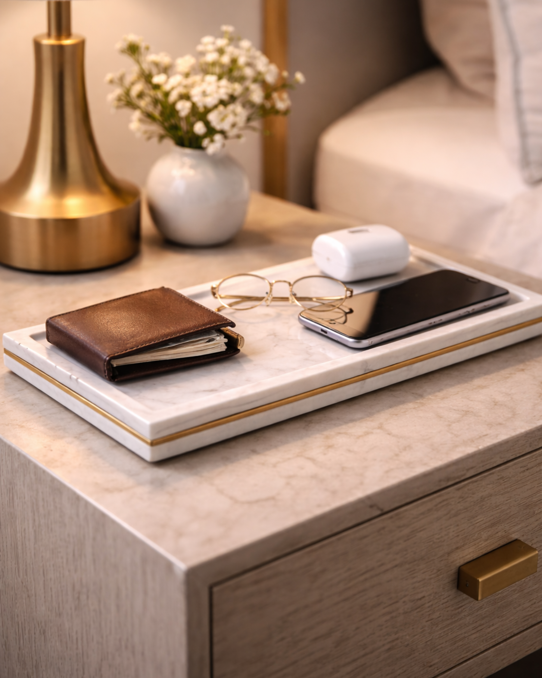 Aurelia Marble Tray (White)
