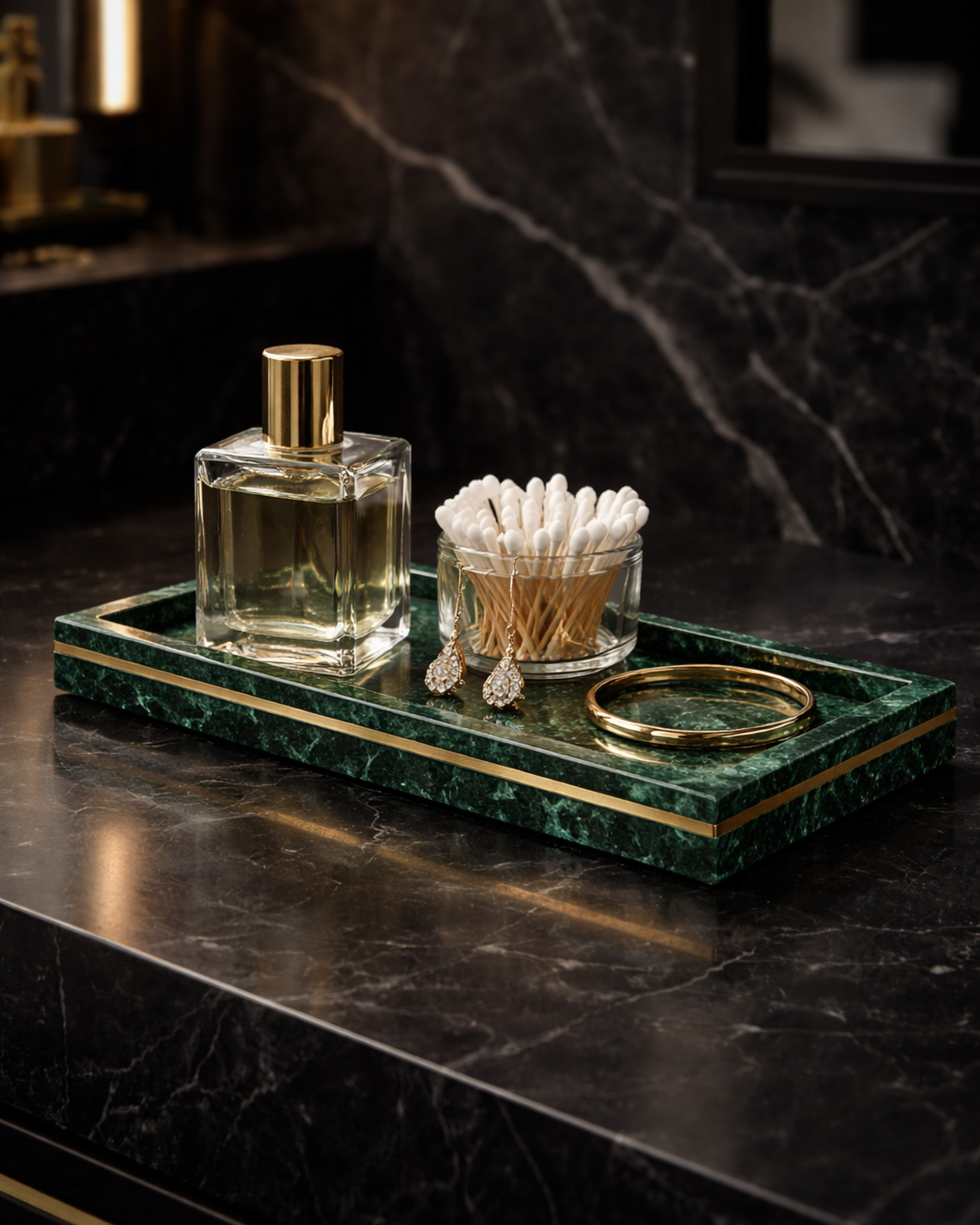 Aurelia Marble Tray (Green)