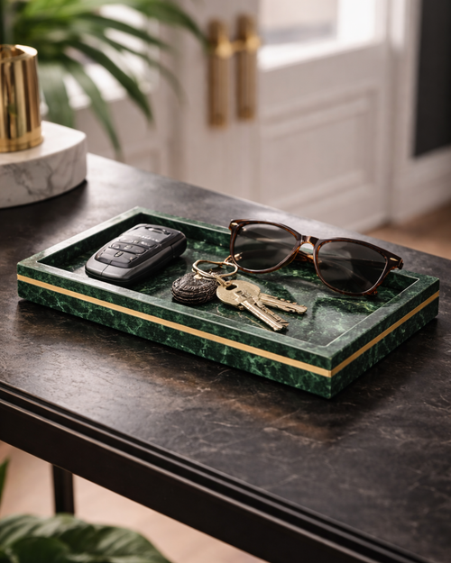 Aurelia Marble Tray (Green)