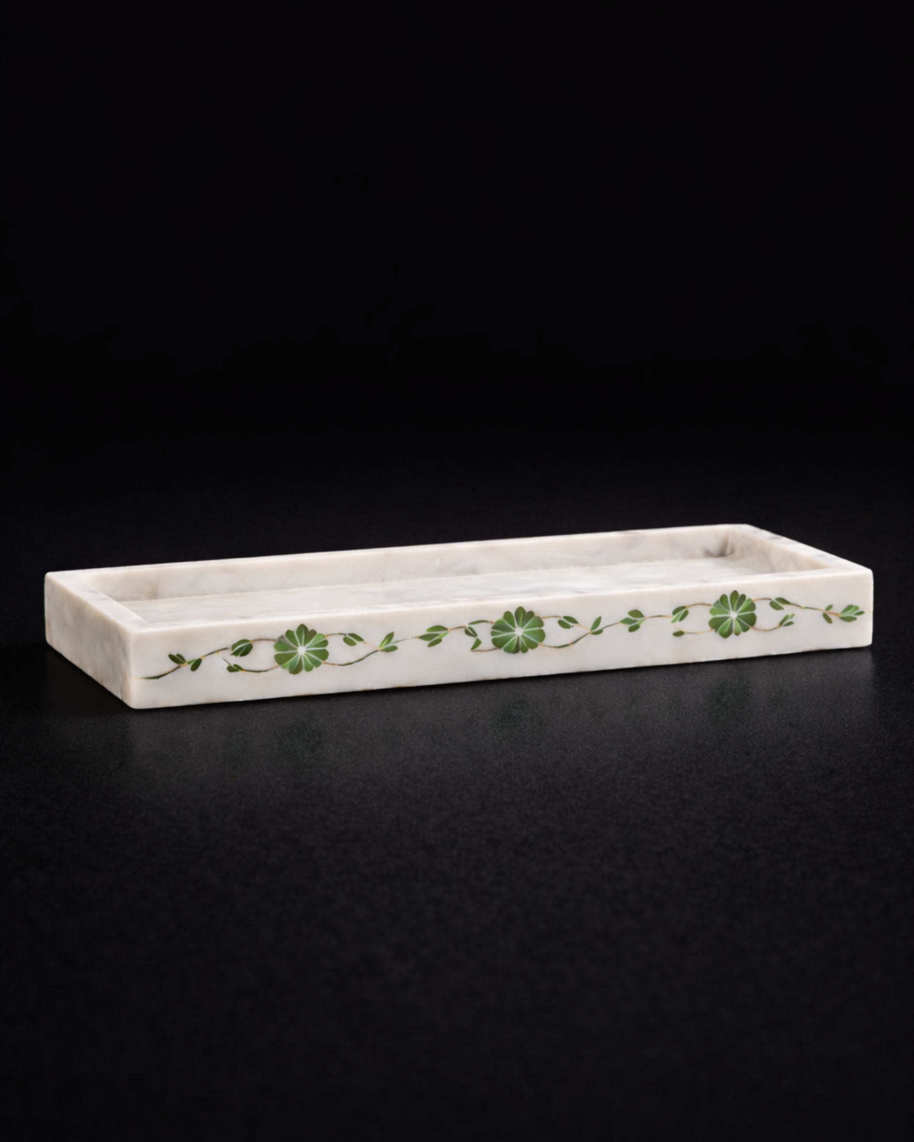 Elysia Marble Tray (Green Inlay)